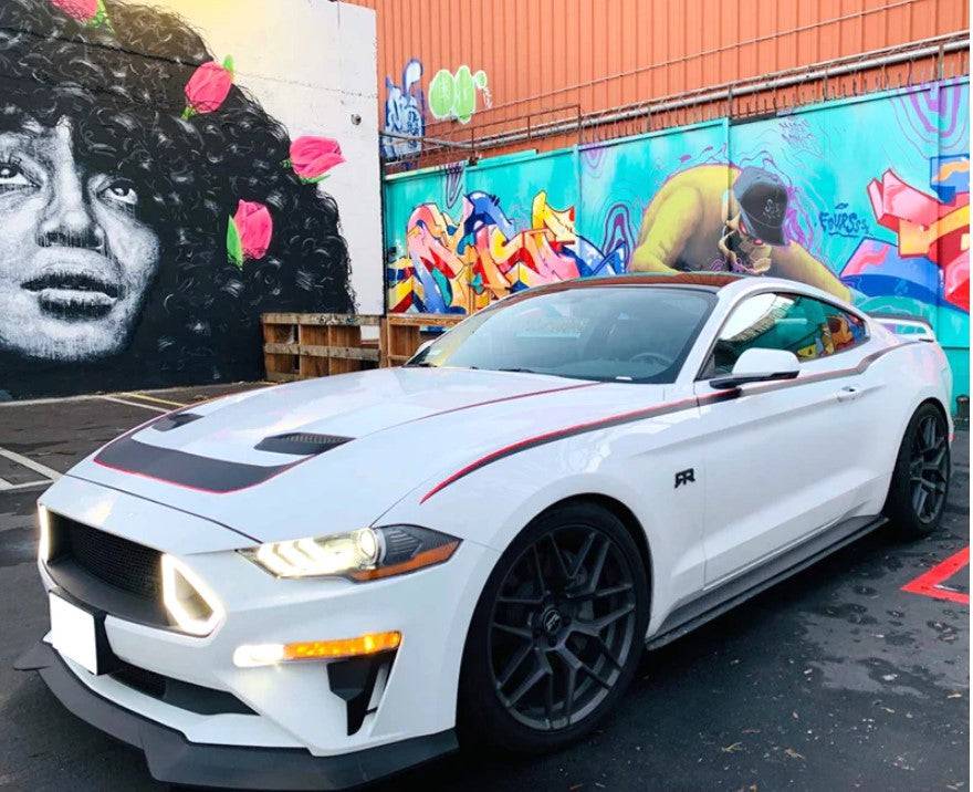 2018-2023 Ford Mustang R-Spec Style Front Grille Replacement - Upper Bumper Grille with Dual Color LED Lights | Perfect for Car Modifications & Performance Upgrades