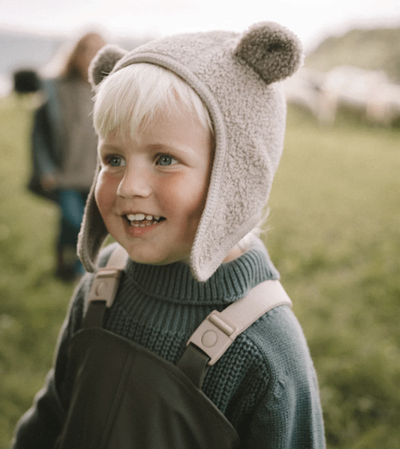 MarMar Copenhagen Aki Teddy Hat in Moon Rock - Cozy Winter Beanie for Women & Men, Perfect for Cold Weather & Outdoor Activities