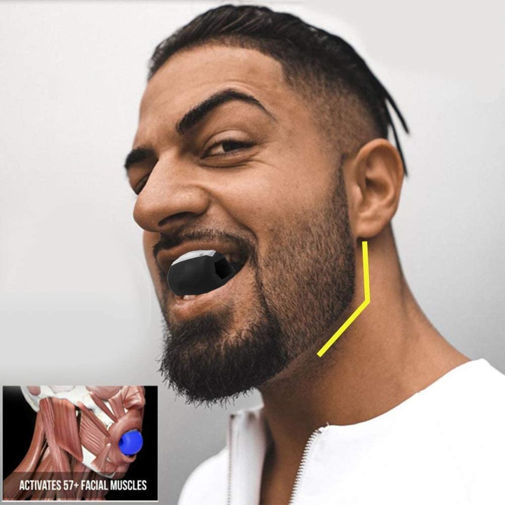 Dlala Jawline Exerciser Tool for Men & Women - Double Chin Reducer, Face Slimmer & Jawline Shaper - Helps Tone Facial Muscles, Reduce Stress & Cravings - Perfect for Home, Office & Travel Use - Blue