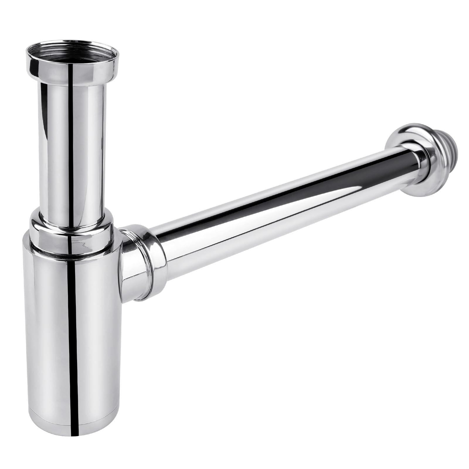 Universal Sink Siphon with Odor Trap - Chrome Plated Drain Pipe for Bathroom & Washbasin - Perfect Fit, Leak-Proof Design for Home & Commercial Use