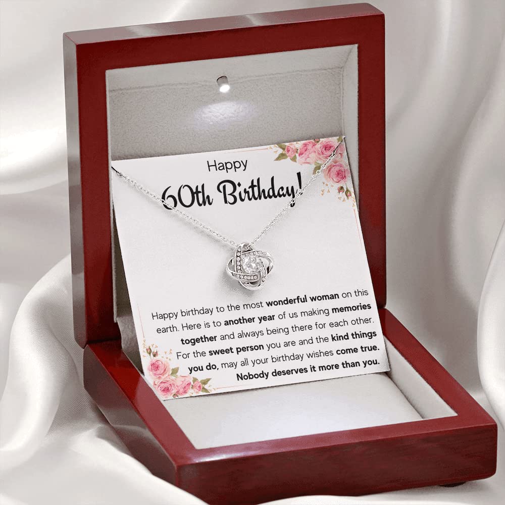 60th Birthday Gifts for Women - Fabulous Necklace Set with Card & Box | Perfect 60 Year Old Gift Idea