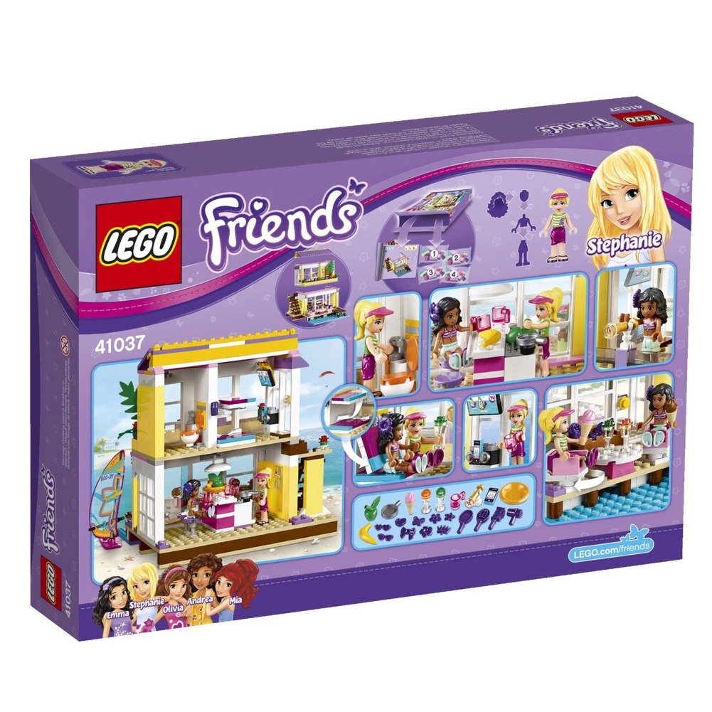 LEGO Friends 41037 Stephanie's Beach House Building Set - 369 Piece Beachfront Villa Toy for Girls & Kids Ages 6-12 | Creative Play, Birthday Gift, Room Decor