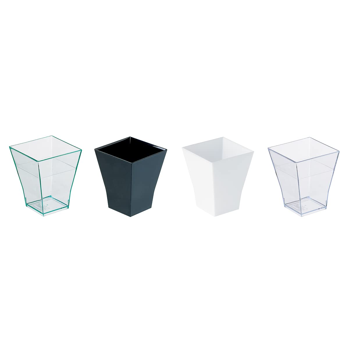PacknWood 2oz Square Clear Plastic Parfait Cups with Lids - 600 Count Case (1.7