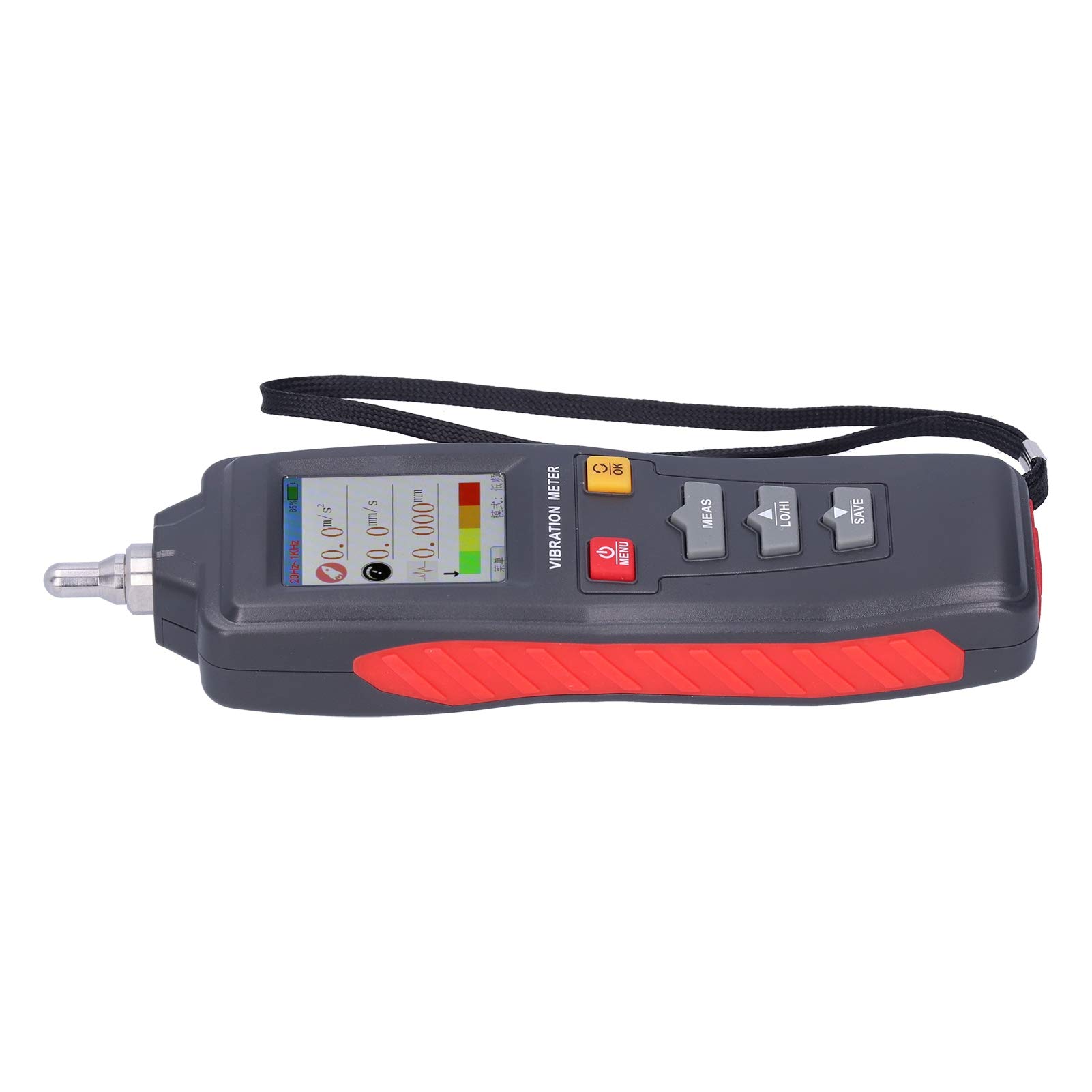 Eujgoov WT63B Portable Vibration Meter - Digital Vibrometer Tester for Industrial Equipment, HVAC Systems & Machinery Vibration Analysis | Measures Displacement, Velocity & Acceleration | Durable Construction for On-Site Testing