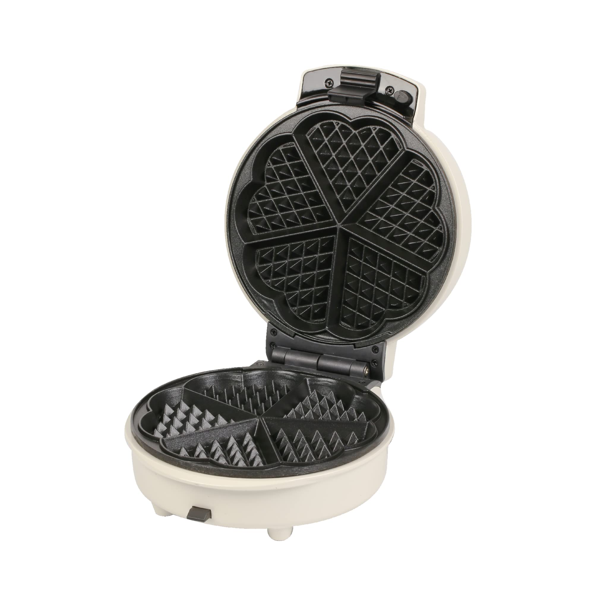 EMtronics EMWM900 900W Waffle Maker with Removable Non-Stick Plates & Adjustable Temperature Control - Perfect for Breakfast, Brunch, and Family Gatherings - Cream