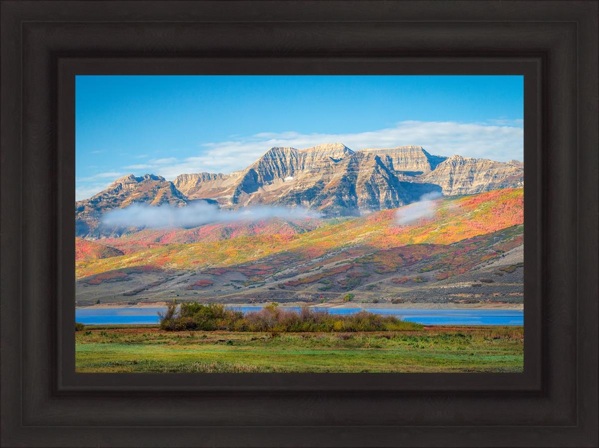 Autumn Splendor Over Timpanogos - Stunning Fall Landscape Photography Print for Home & Office Wall Decor | Perfect for Living Rooms, Bedrooms & Gifts