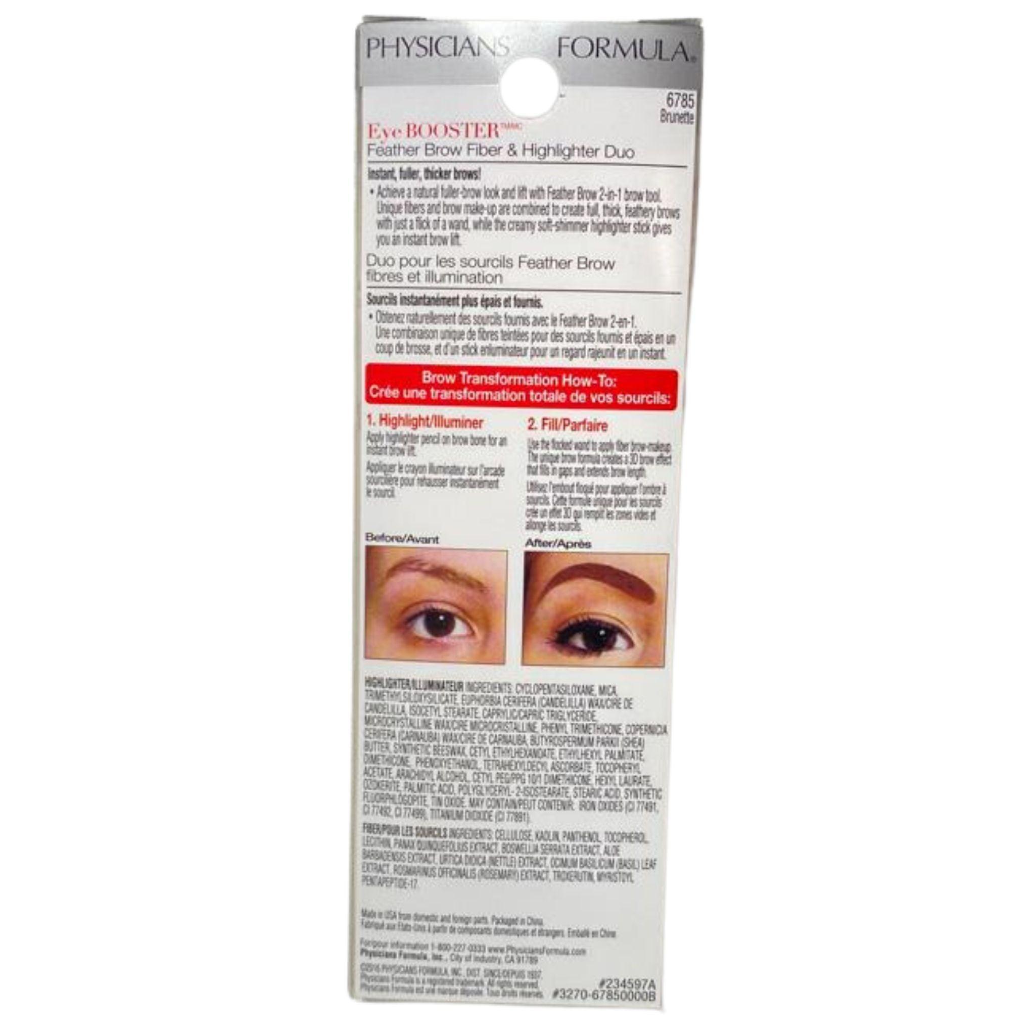 Physicians Formula Fiber & Highlighter Duo - 50 Pcs Box of False Eyelashes & Eyebrow Highlighter for Natural Look - Perfect for Daily Makeup, Special Occasions and Photo Shoots