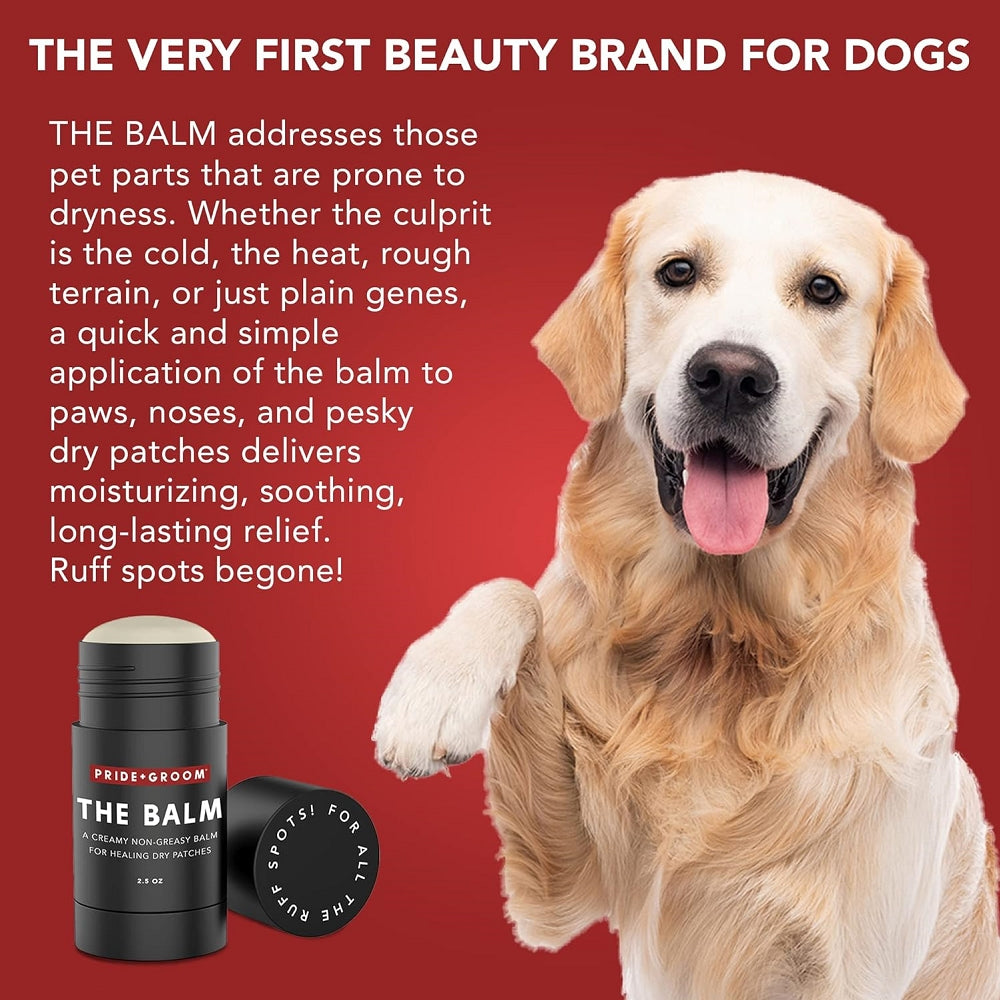 Pride Groom Pro Balm for Dogs - Soothing Paw & Nose Moisturizer - Perfect for Dry Skin Care & Winter Protection