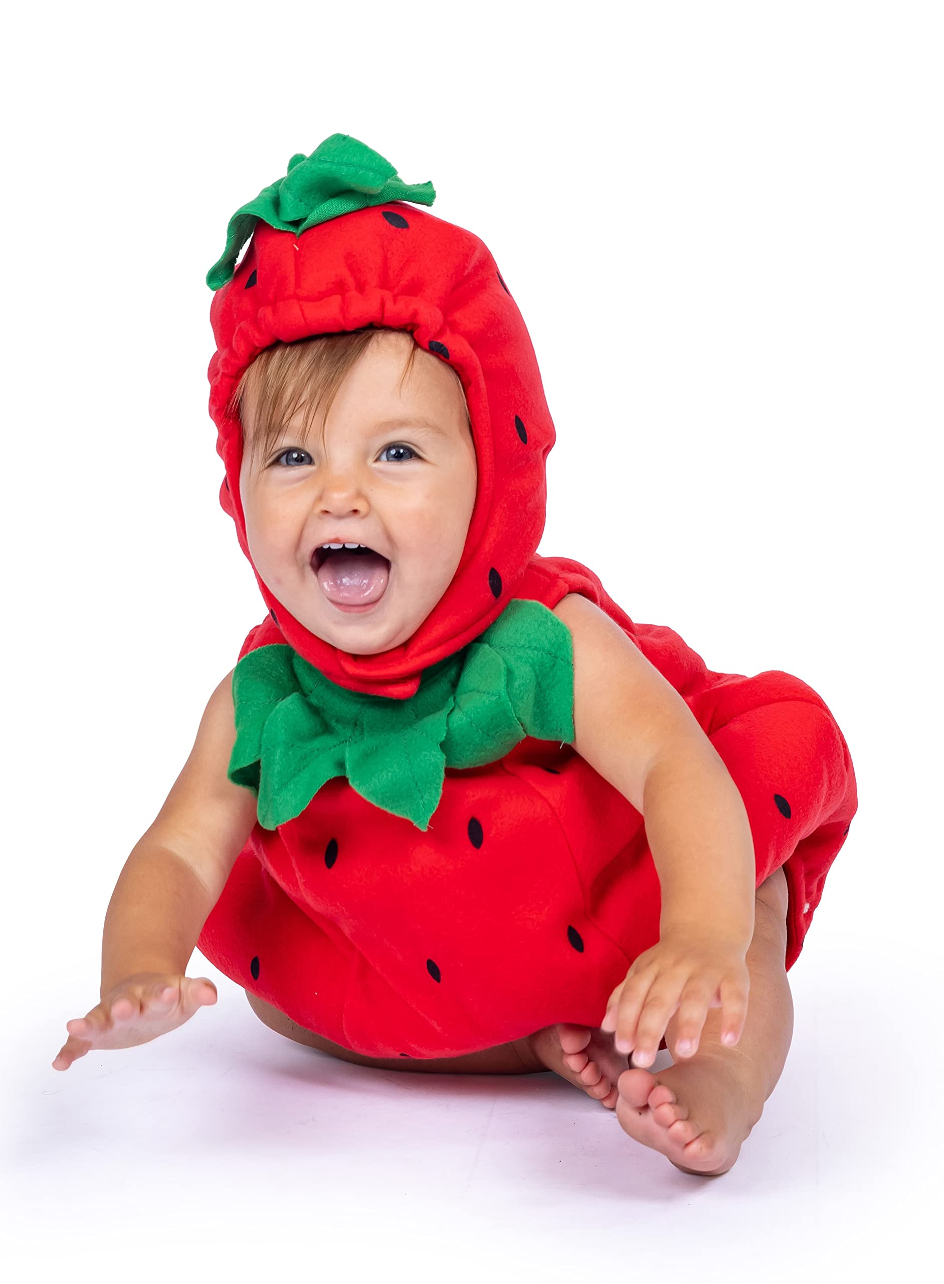 Baby Girl Strawberry Costume - Adorable Halloween Romper for Infants & Toddlers | Perfect for Halloween Parties, Photo Shoots & Dress-Up Play