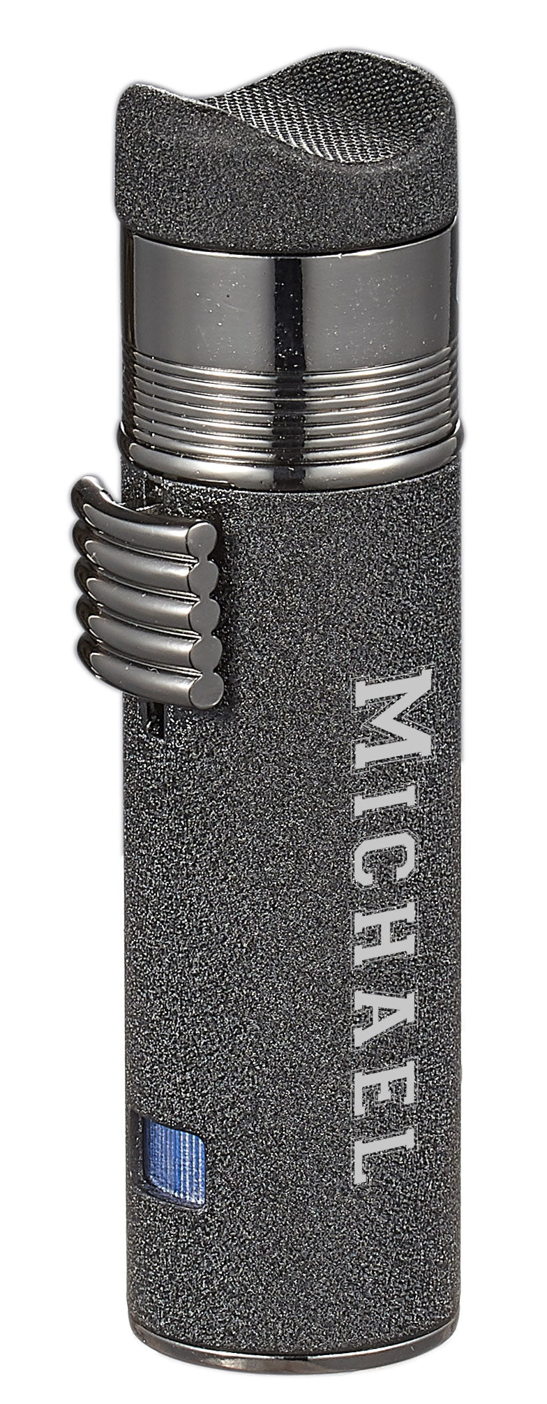 Visol Saddle Triple Torch Lighter - Black Matte Windproof Butane Lighter for Cigars, Outdoor Camping & BBQ (3 Flame Jet Torch)
