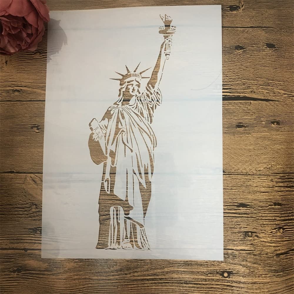 Reusable A4 29cm Goddess & God Statue Stencil for DIY Painting, Home Decor, Wall Art - Perfect for Canvas, Wood, Fabric & Craft Projects