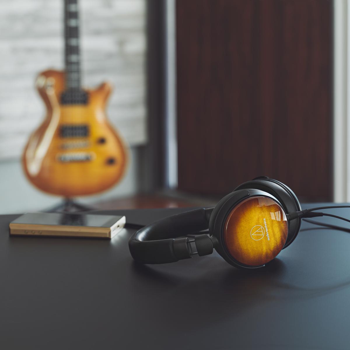 Audio Technica ATH-WP900 Premium Over-Ear Headphones with Wooden Housing - Hi-Fi Sound for Music Lovers, Audiophiles & Studio Use