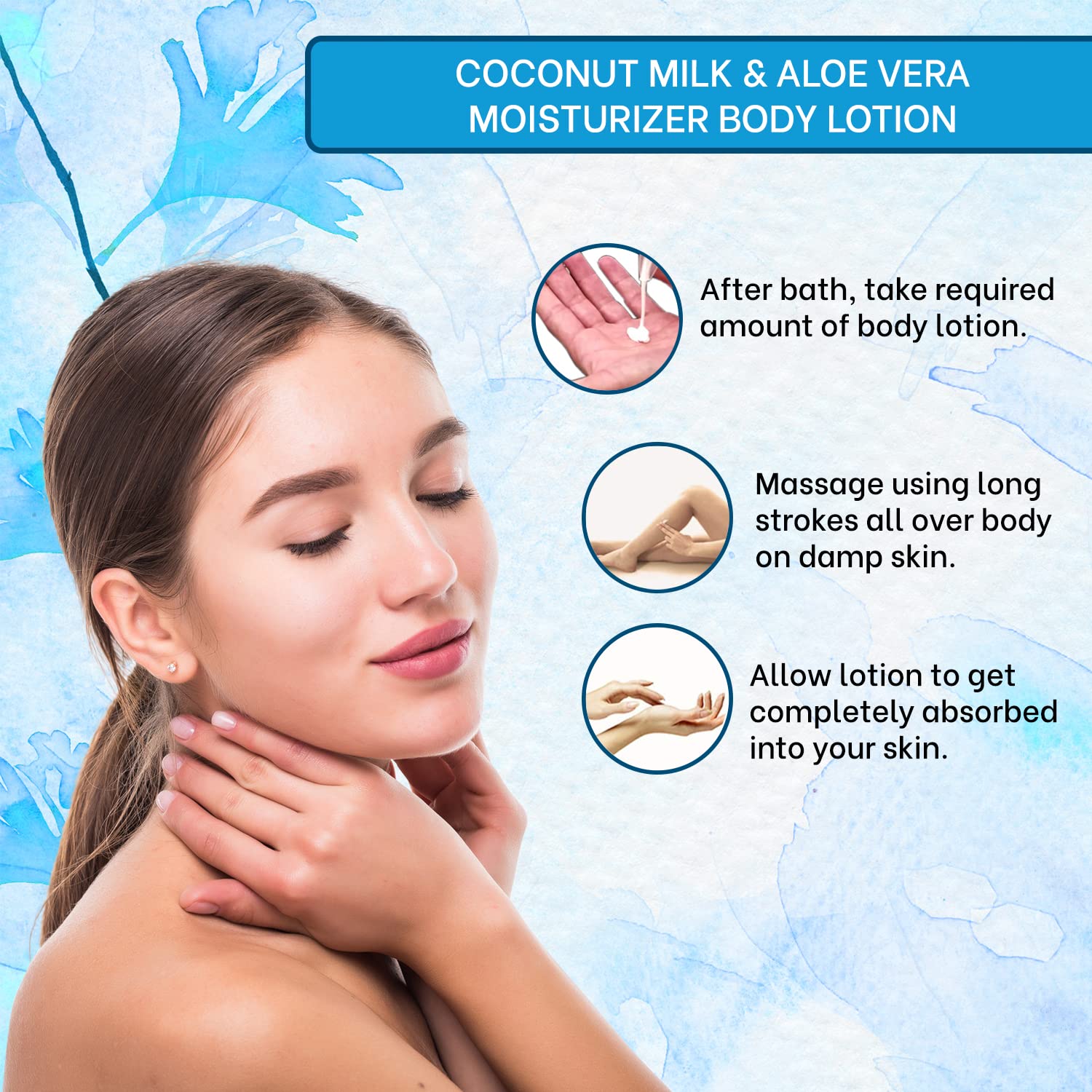 MNT Coconut Milk & Aloe Vera Moisturizing Body Lotion - 300ml Hydrating & Nourishing for Dry Skin - Perfect for Daily Use, After Shower & Spa Relaxation
