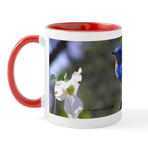 White/Red Inside - Bluebird & Dogwood Mug