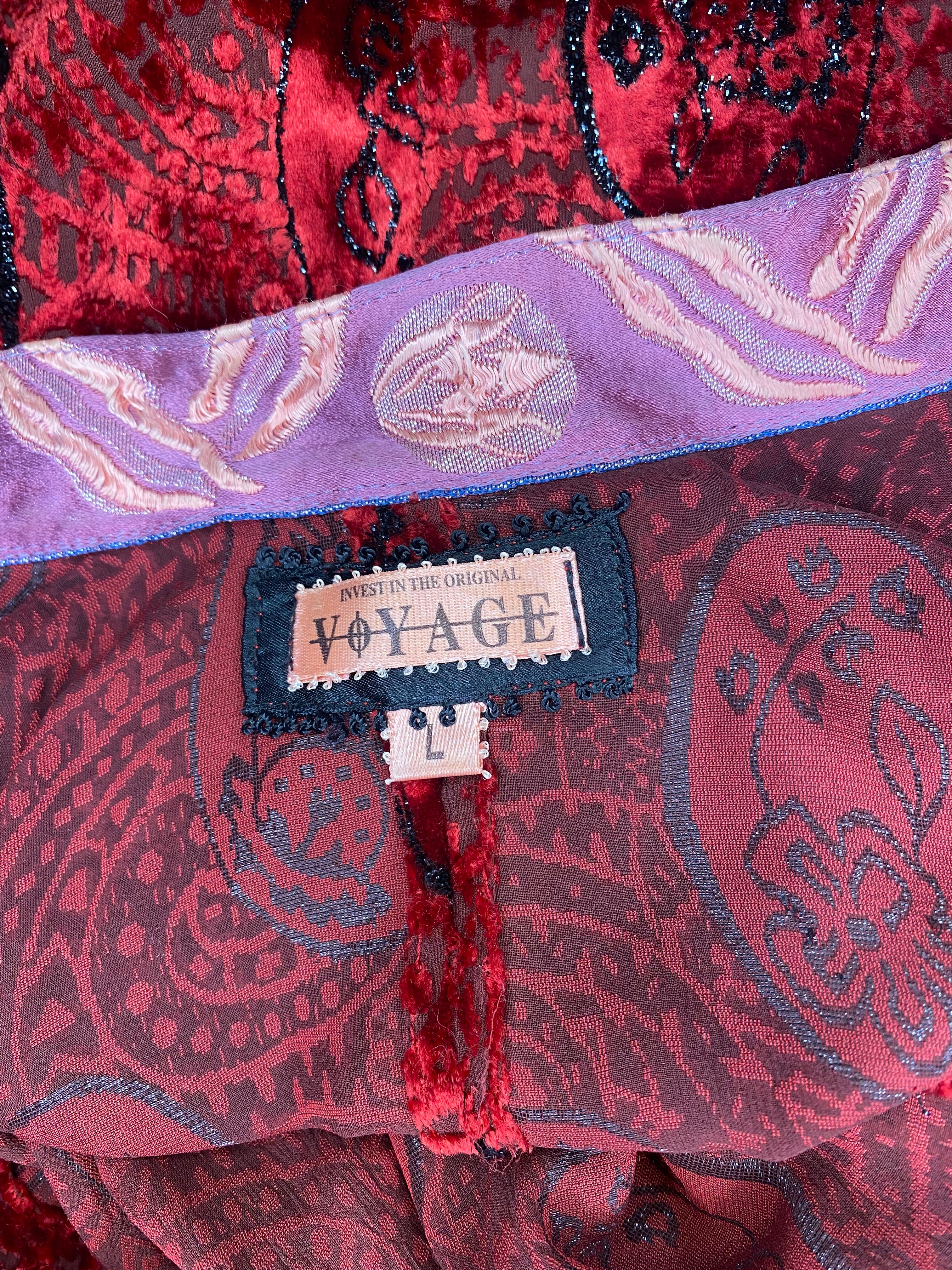 Voyage Red Kimono - Japanese Traditional Floral Robe for Women - Perfect for Cosplay, Loungewear, and Themed Parties