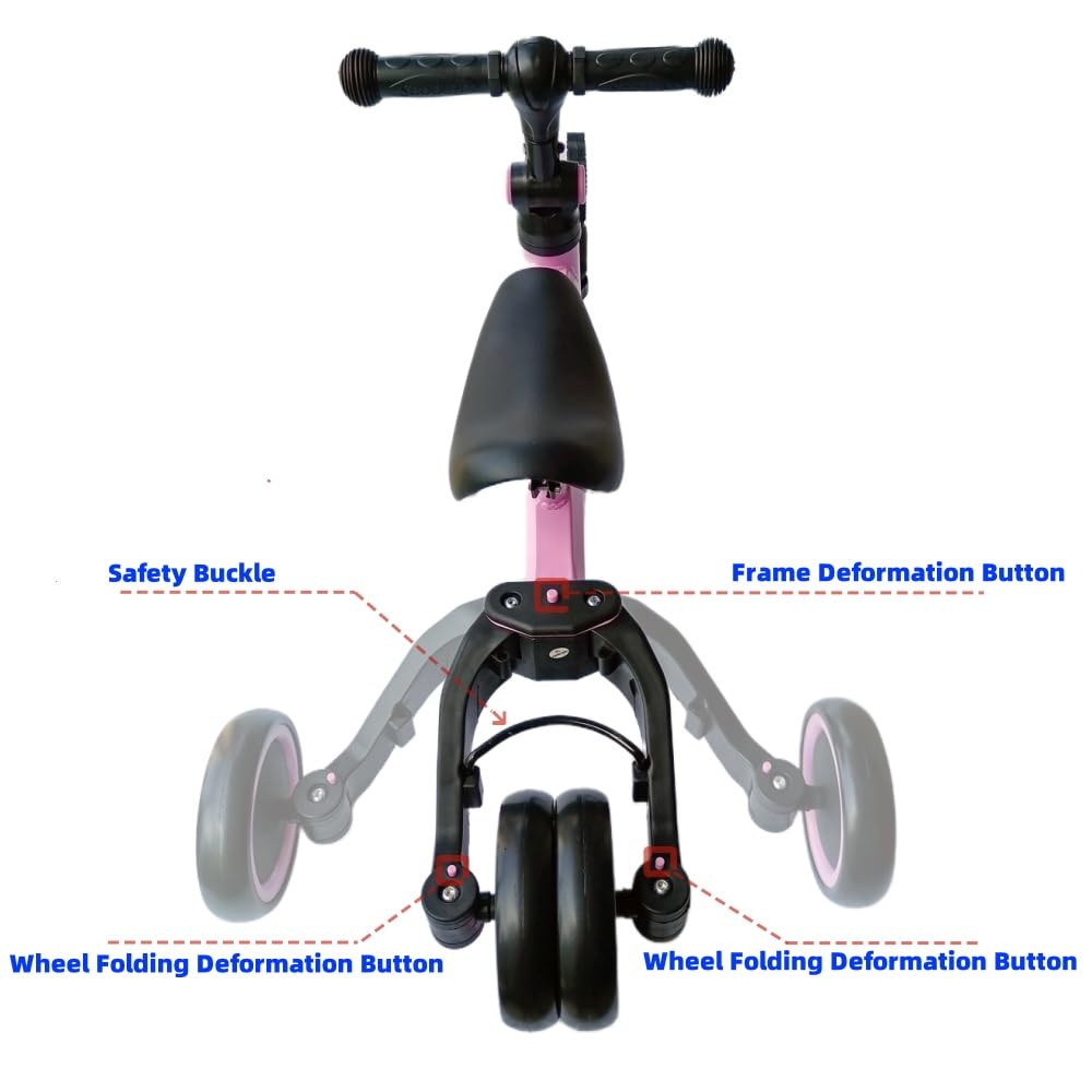6 in 1 Toddler Bike for 1-5 Year Olds - Baby Walker, Balance Bike & Tricycle with Removable Pedals & Safety Helmet - Perfect for Indoor/Outdoor Play, Balance Training & Early Cycling Development - Ideal Gift for Boys & Girls