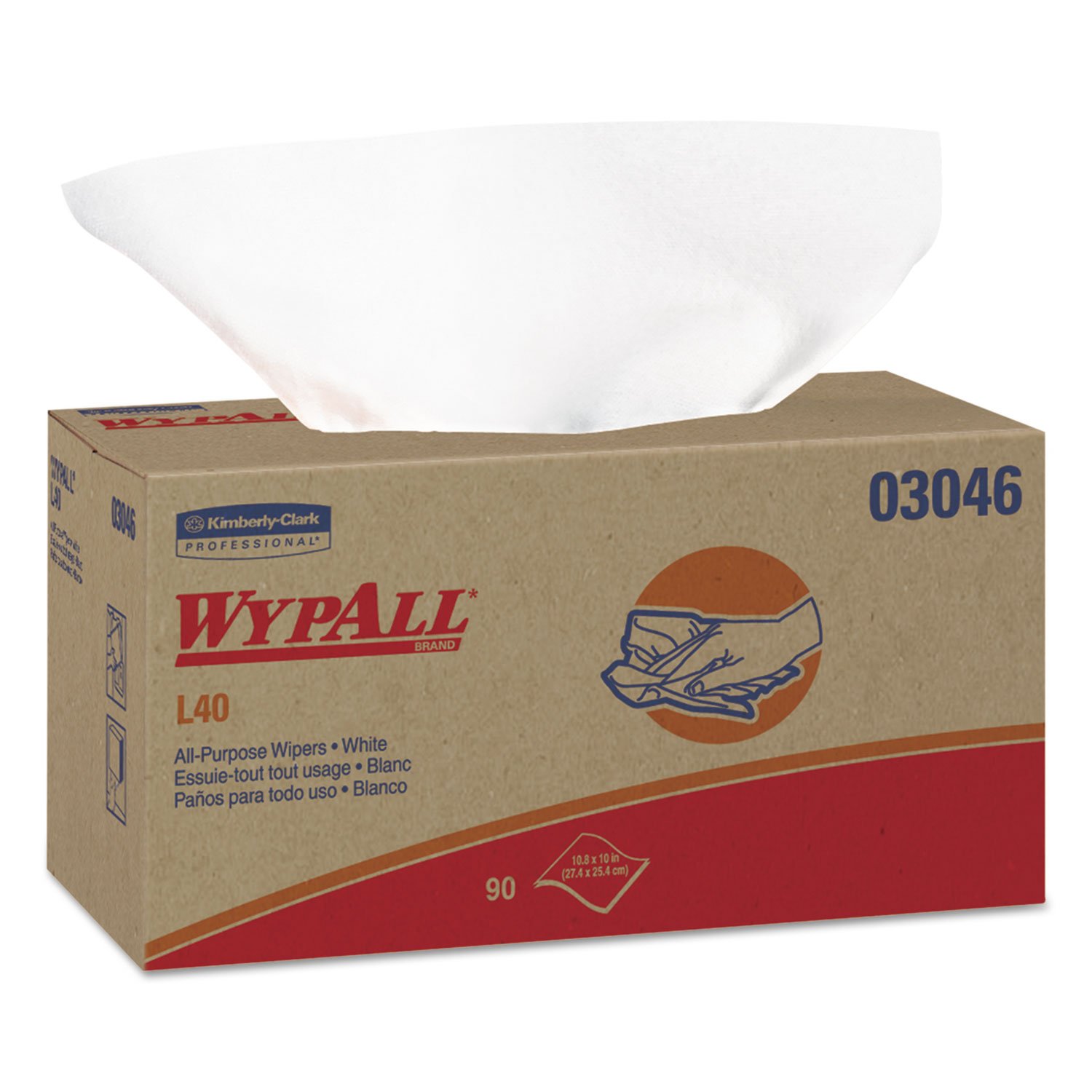 WypAll L40 Disposable Cleaning and Drying Towels (03046) - Industrial Strength Absorbent Wipes for Workshop, Garage, and Home Use