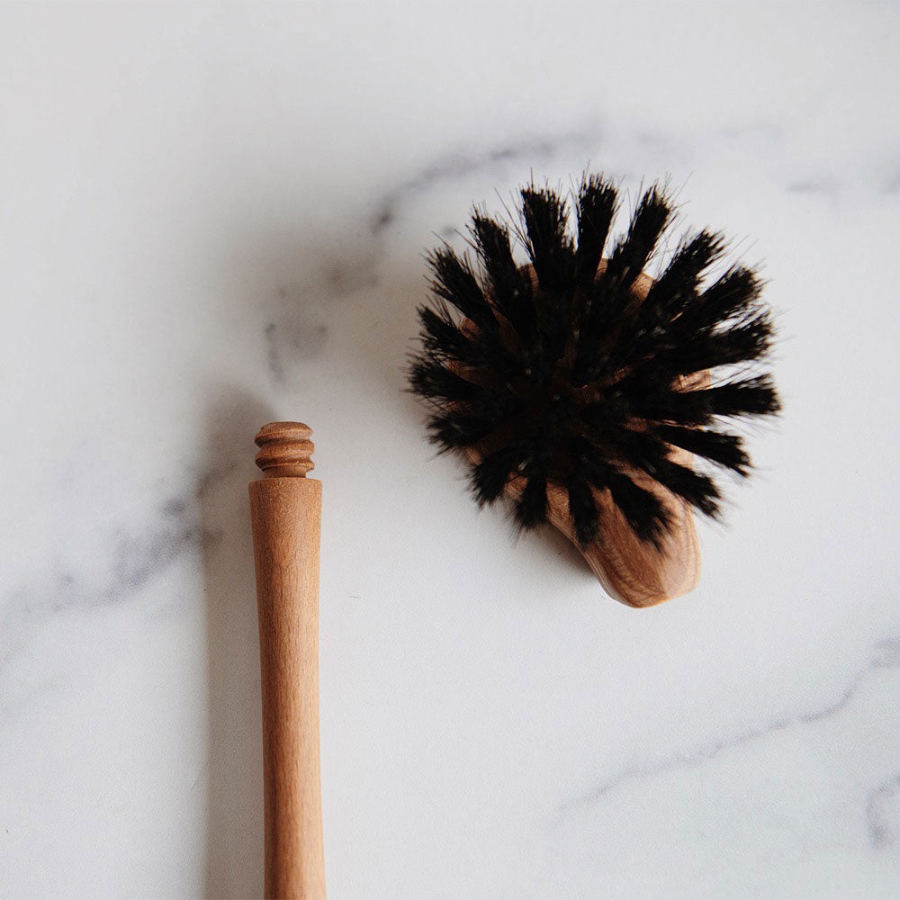 Essential Everyday Dish Brush with Twist Head - Durable Kitchen Cleaning Brush for Pots, Pans & Dishes - Perfect for Home, RV & Camping Use