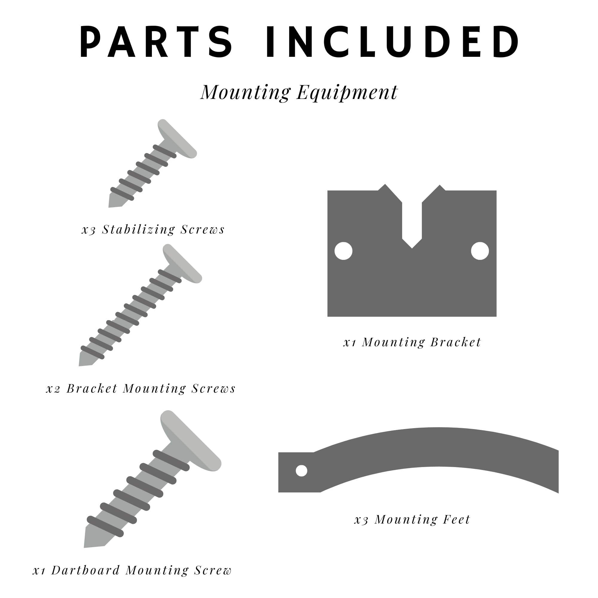 GLD Products Viper Dartboard Mounting Hardware Kit - Silver | Easy Installation for Home, Bar & Game Room | Durable & Secure Dartboard Accessories