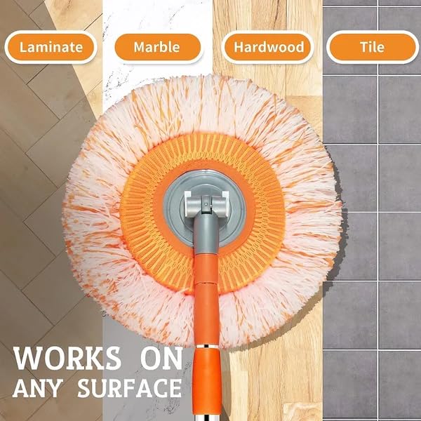2024 New 360° Rotatable Adjustable Spin Mop with Extendable Handle - Microfiber Easy Cleaning Mop with 3 Replaceable Heads - Perfect for Floors, Walls, and Hard-to-Reach Areas