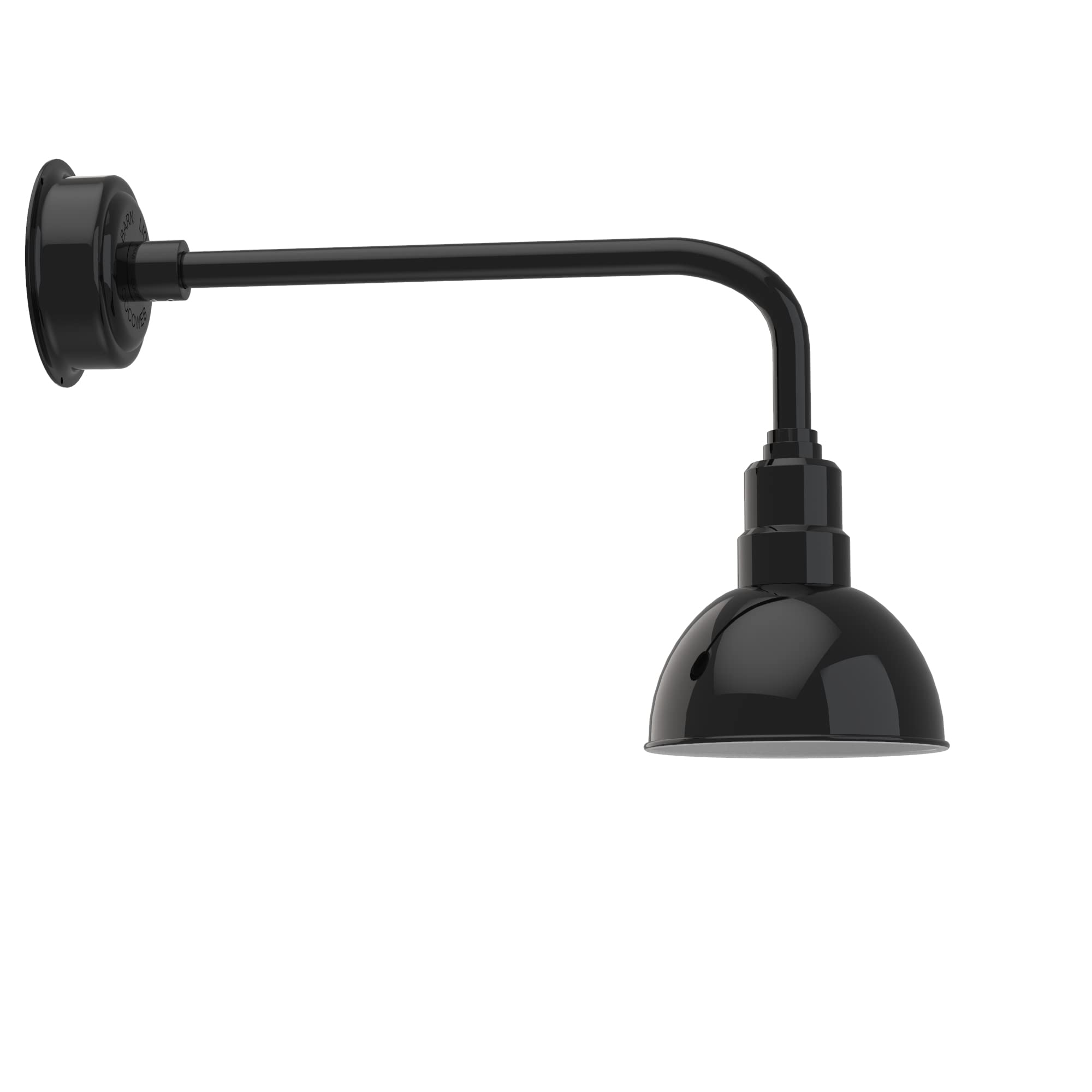 Cocoweb 8 Inch Blackspot LED Wall Light Sconce Fixture in Black - Traditional Arm Design for Bedroom, Hallway & Living Room Lighting