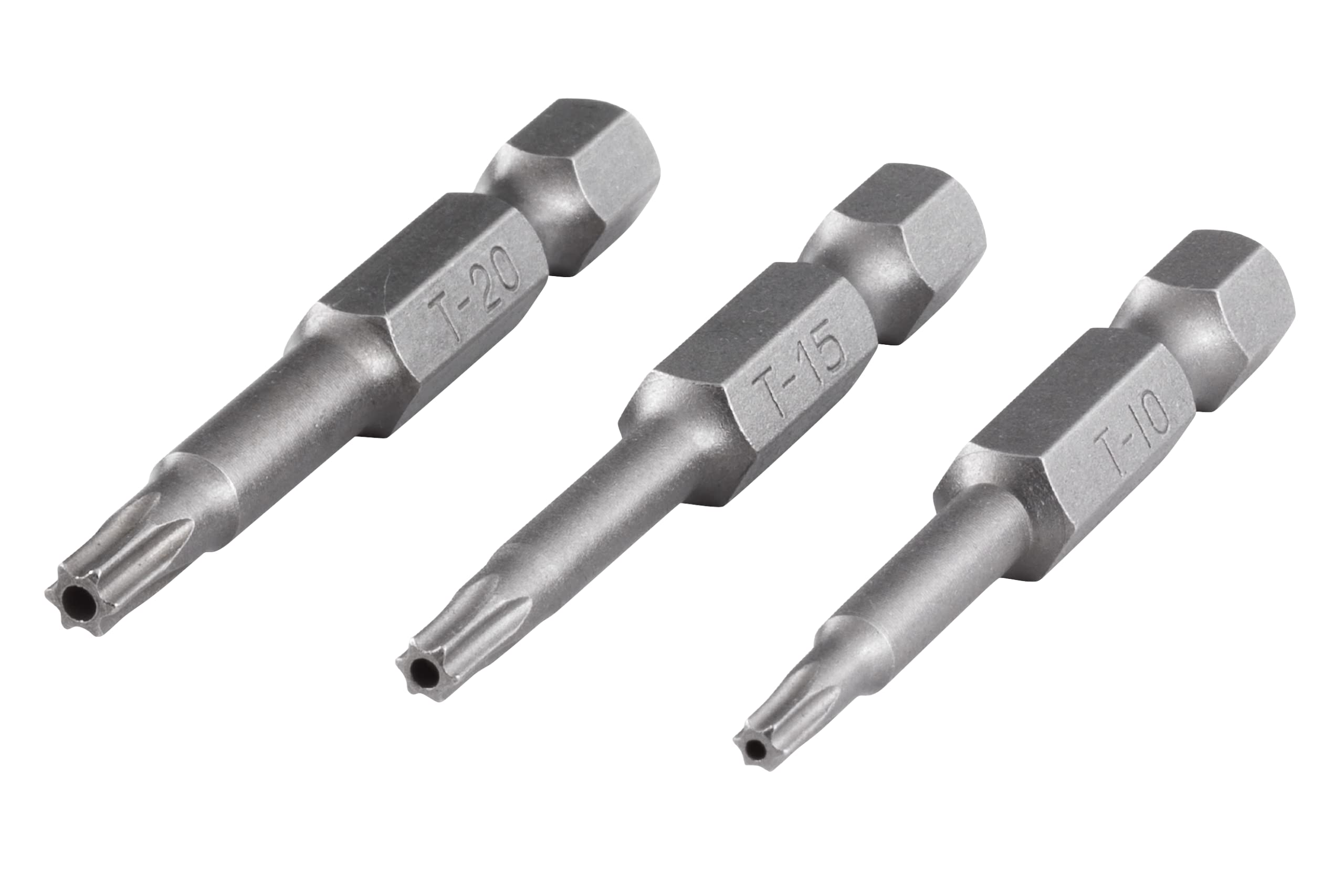 Wolfcraft 1261000 3-Piece Safety Screwdriver Set with Torx Bits & Tip Hole (50mm) - Perfect for DIY Projects, Furniture Assembly & Electronics Repair