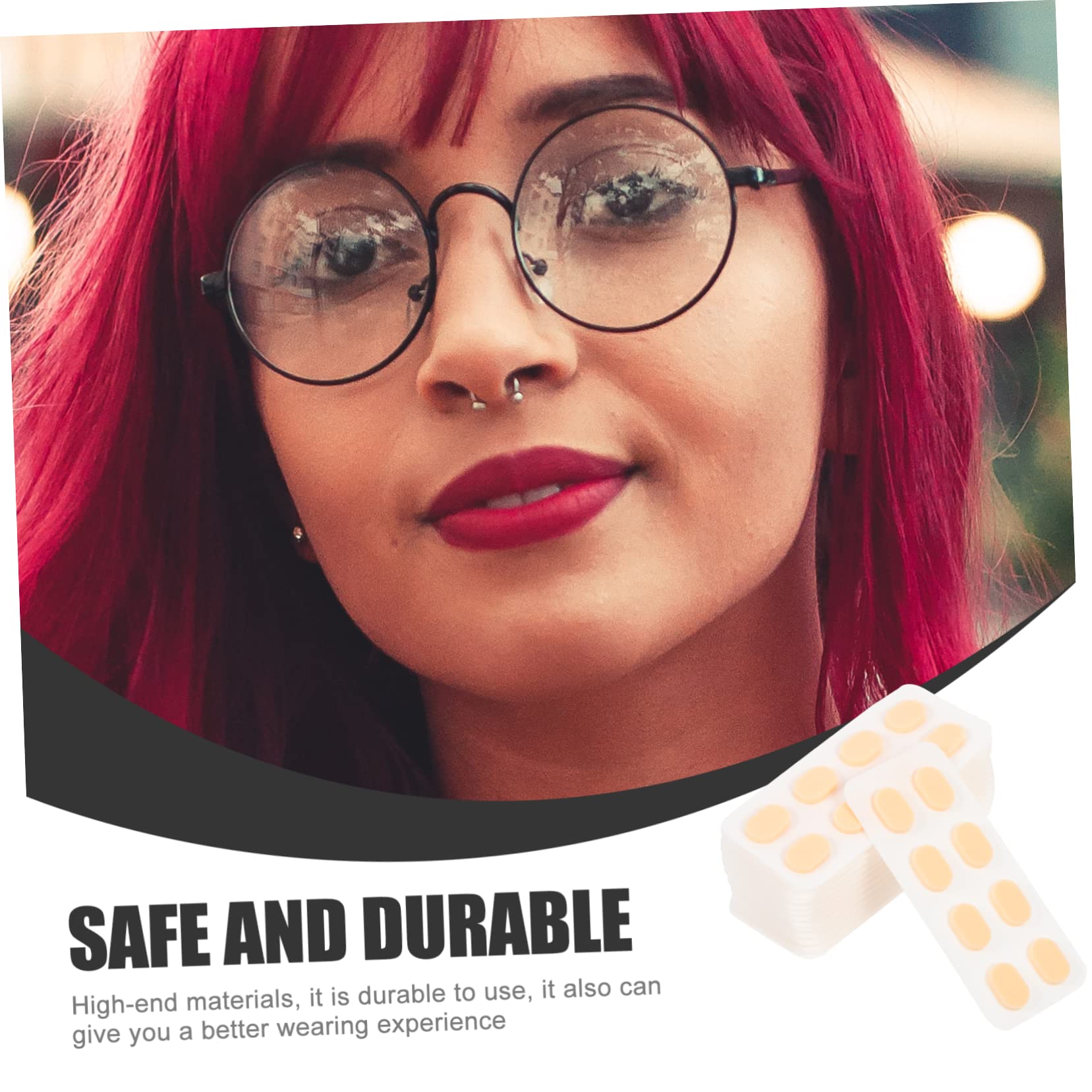 GLEAVI 300 Pairs Oval Glasses Nose Pads - Soft Q-Grips Replacement Nose Pads for Eyeglasses Frames, Universal Fit for Most Glasses - Perfect for Reading, Computer Use, and Daily Wear