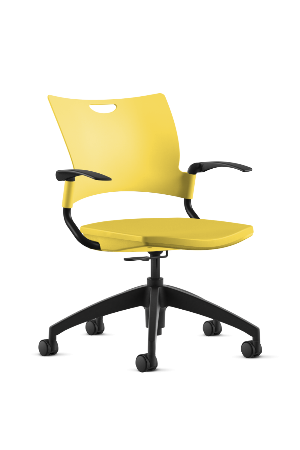 9 to 5 BELLA Swivel Tilt Task All Plastic Office Chair (1325) - Ergonomic Desk Chair for Home Office, Computer Workstation & Conference Room