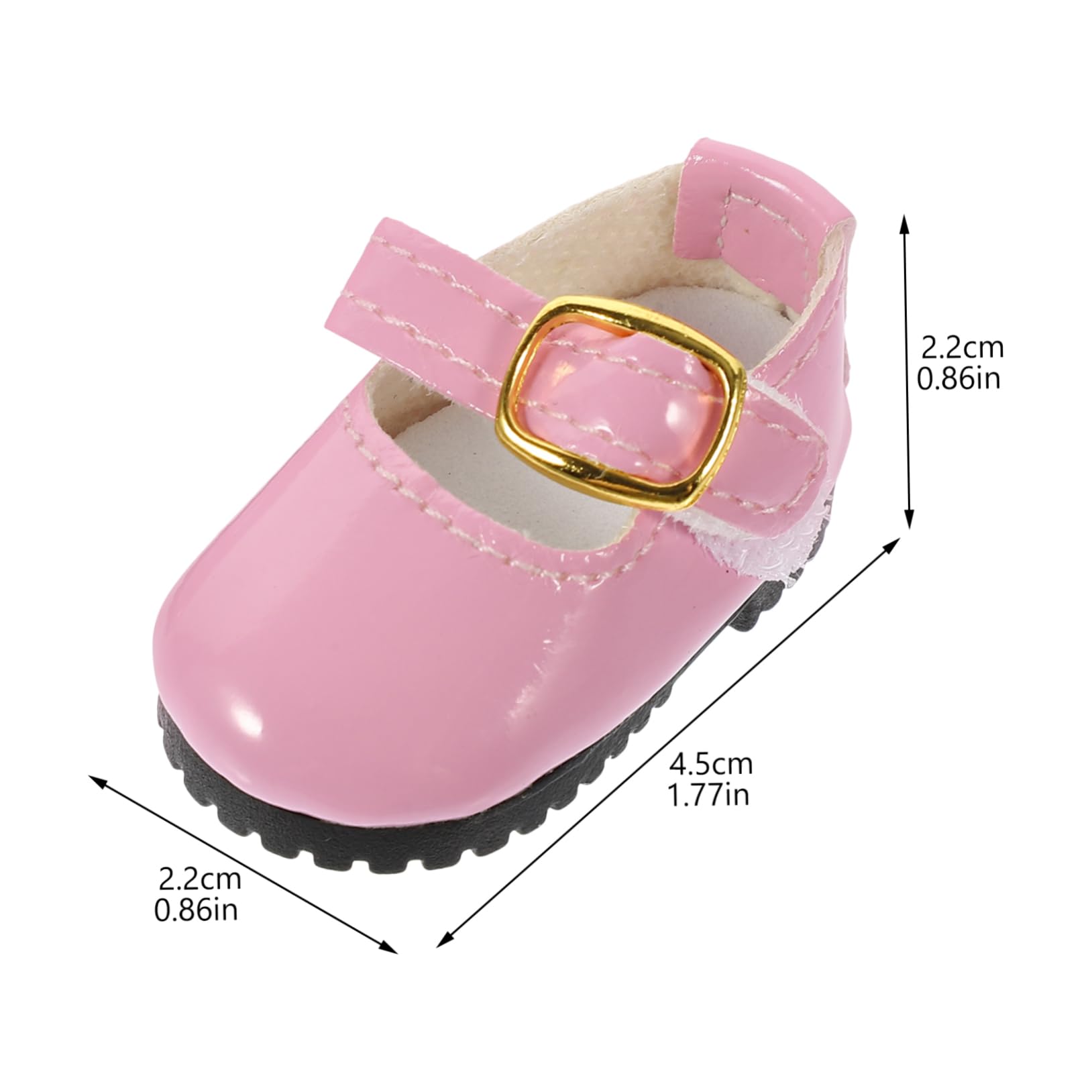 1 Pair Mini Dolls Dress Shoes for Girls - BJD Doll Shoes, Leather & Cotton Baby Shoes for 15cm Doll Outfits | Perfect for Doll Fashion, Collectibles, Photography & Decoration