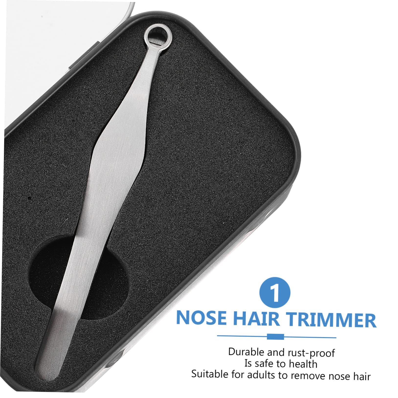 Beavorty 2 Pack Stainless Steel Nose Hair Trimmer & Tweezer Set - Precision Grooming Tool for Men, Painless Nasal Hair Removal - Perfect for Travel, Home, and Personal Care Routine