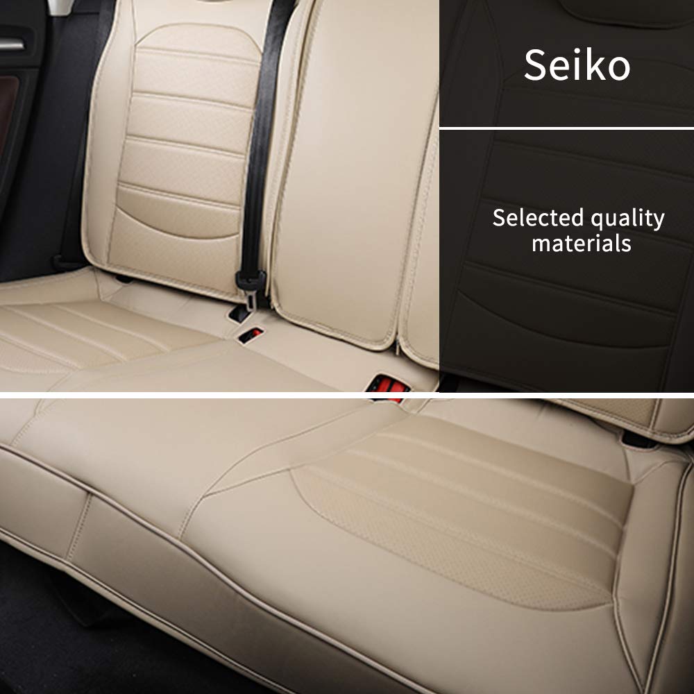 Premium Leather Car Seat Covers Full Set for Subaru Impreza 2005-2009 - Front & Rear Seats with 3 Headrests | Airbag Compatible | Luxury Interior Upgrade for Comfort & Style