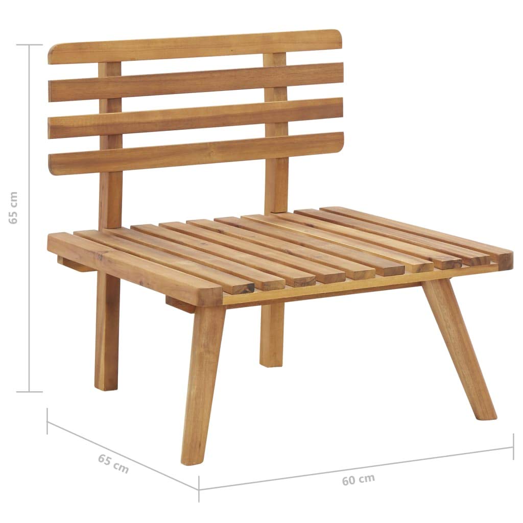 Premium FAMIROSA Acacia Wood Garden Chair with Cushions - Outdoor Patio, Backyard, Poolside Relaxation & Dining Furniture