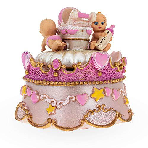 Joyful Baby Stroller Spin Toy - Rotating Musical Mobile with Crawling Baby Figures | Interactive Infant Stroller Accessory for Playtime & Developmental Stimulation