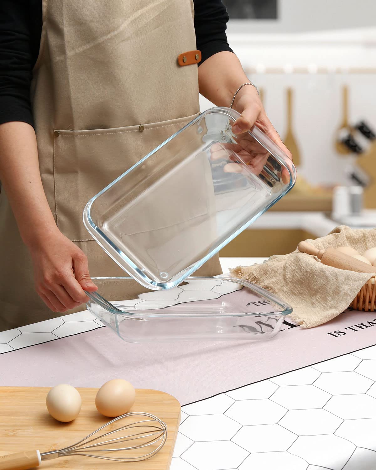 2-Pack Mini 1.5 Quart Glass Baking Dishes for Oven - Single Serve Oblong Casserole Pans, Rectangular Bakeware for Cooking & Meal Prep | Perfect for Lasagna, Brownies & Small Batch Baking