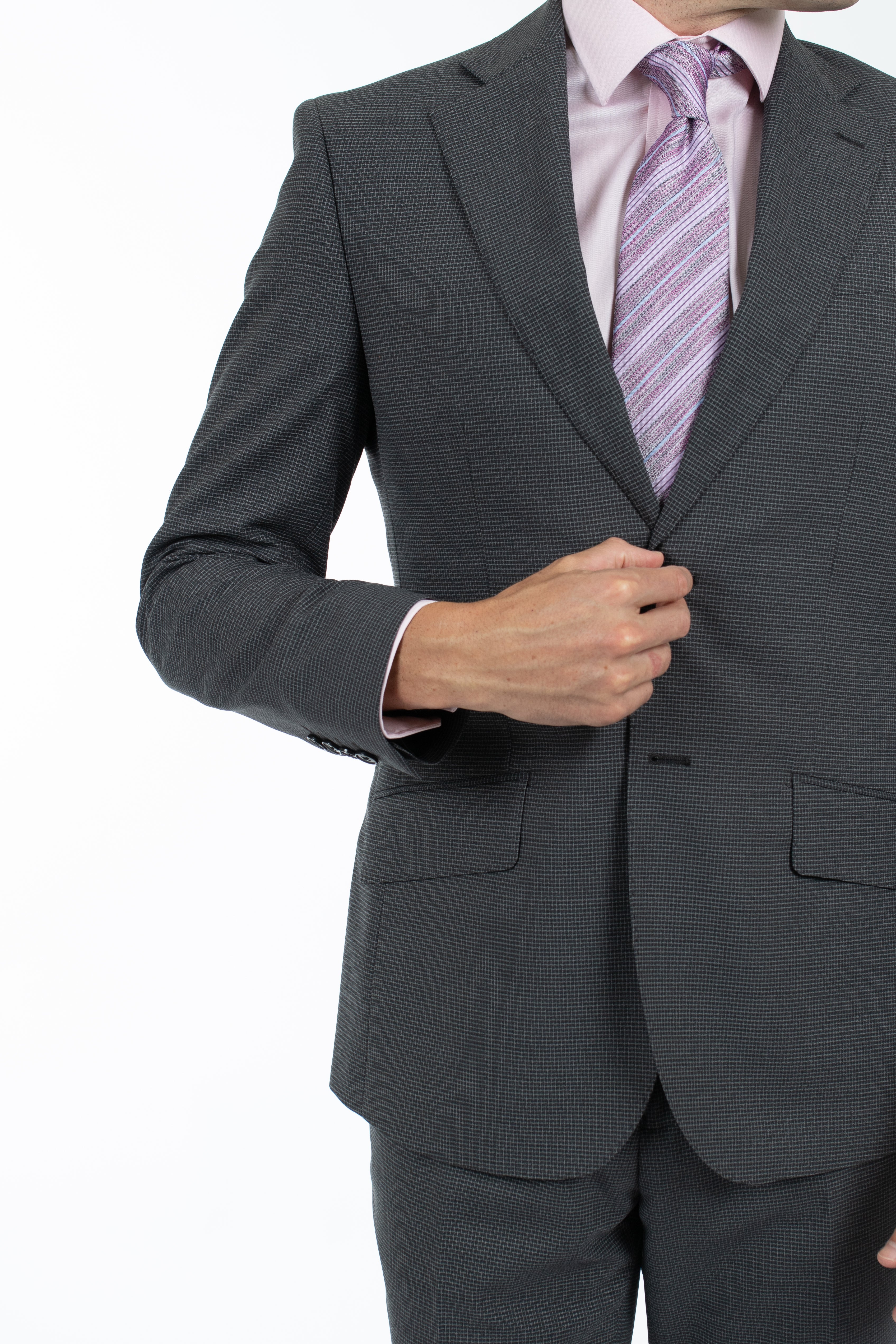 Grey Mini Check Suit Jacket for Women - Stylish Blazer for Office, Business & Casual Wear - Perfect for Work, Dates & Special Occasions