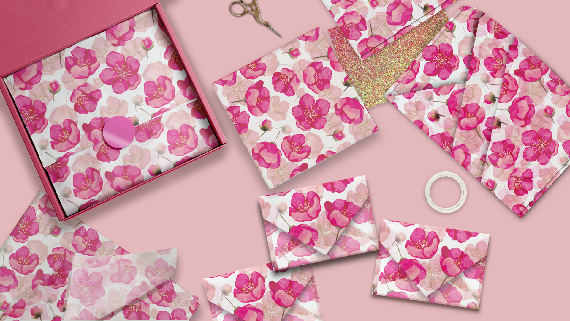 Pink Poppies Floral Design Tissue Paper - Premium Gift Wrapping Supplies for Bags, Boxes & Party Favors | Perfect for Birthdays, Weddings & Special Occasions