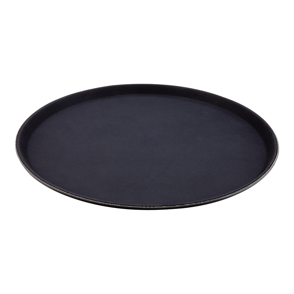 Bar Lux Round Black Non-Slip Serving Tray - 16 Inch Large Serving Platter for Coffee, Tea, Breakfast in Bed, Entertaining Guests (1 Count)