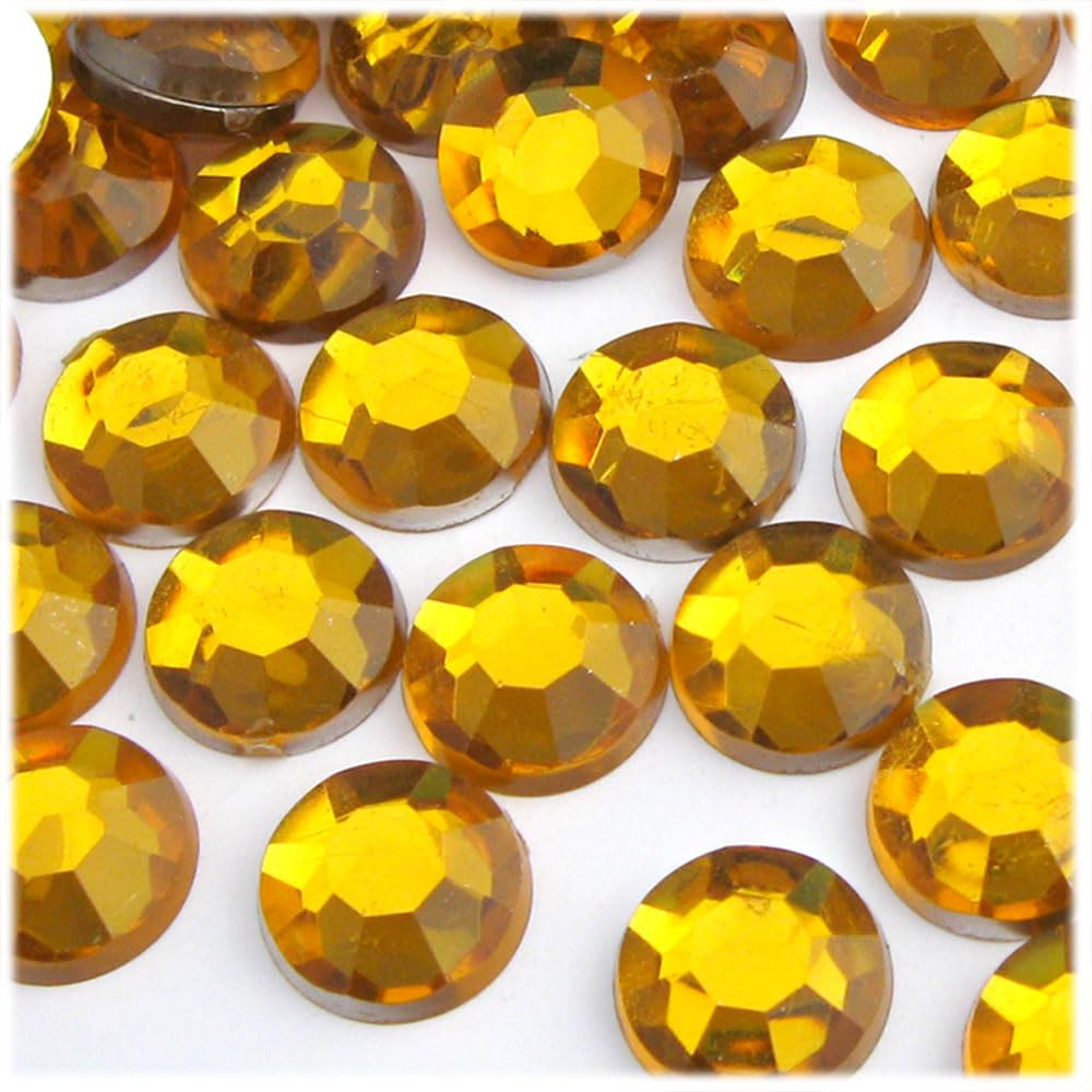 1000pcs 16mm Orange Rhinestones Flatback for DIY Crafts, Jewelry Making, Nail Art, and Home Decor - The Crafts Outlet