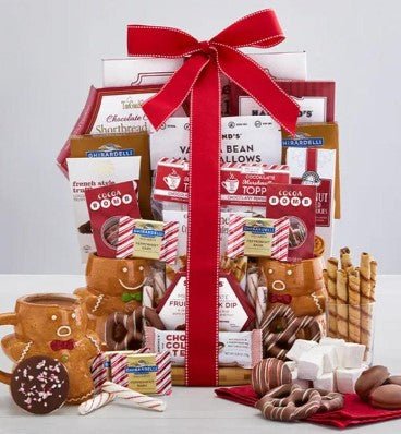 Premium Christmas Chocolate Gift Baskets - 4 Sizes (Small, Medium, Large, XL) for Holiday Gifting, Corporate Presents & Festive Celebrations