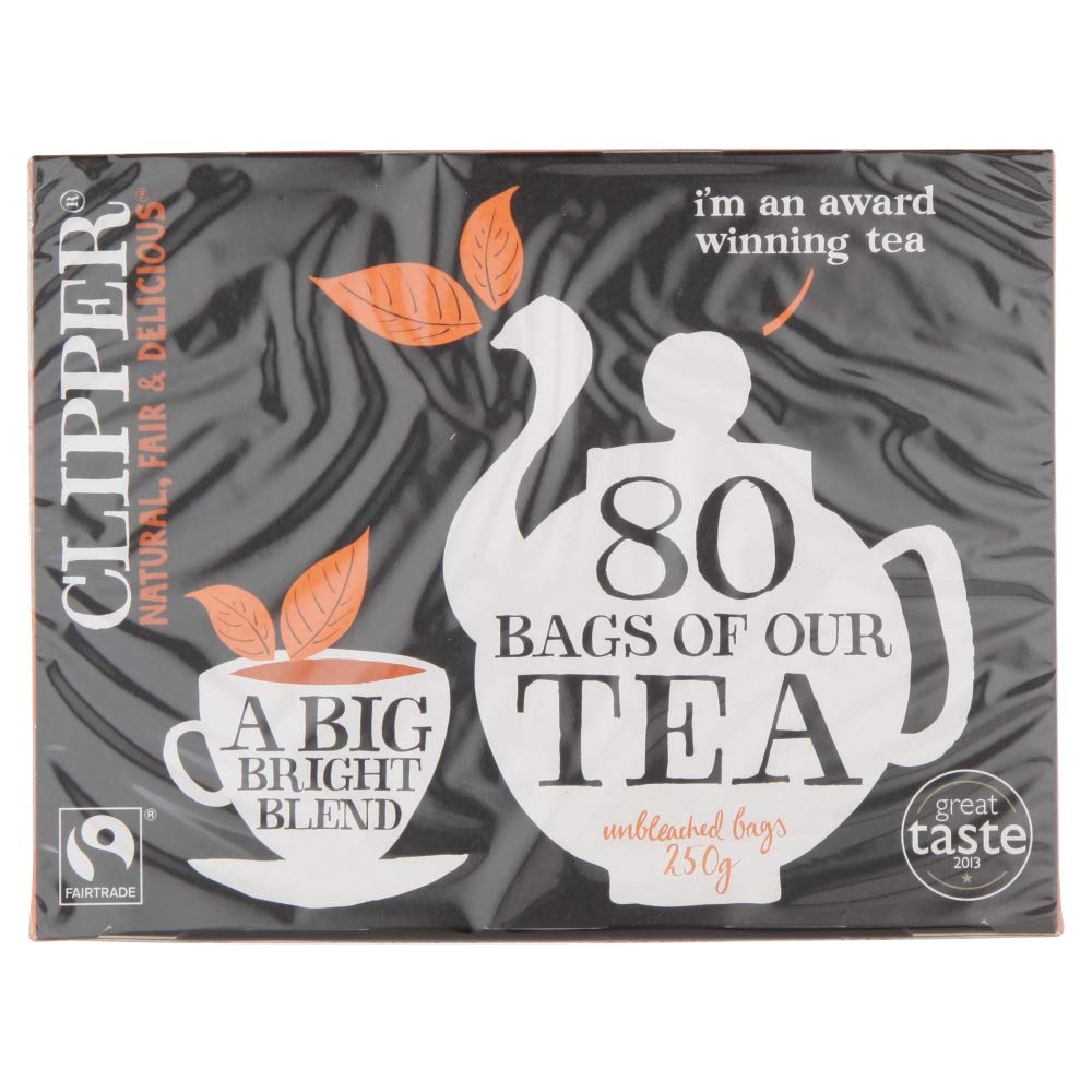 Fairtrade Everyday Tea - 80 Tea Bags | Organic & Ethical Clipper Tea for Daily Brewing | Perfect for Home, Office & Travel