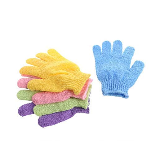 YUTIRITI Exfoliating Bath Gloves for Deep Cleansing & Spa Massage - 1 Pair (Random Color) - Perfect for Shower, Bath & Skin Care Routine