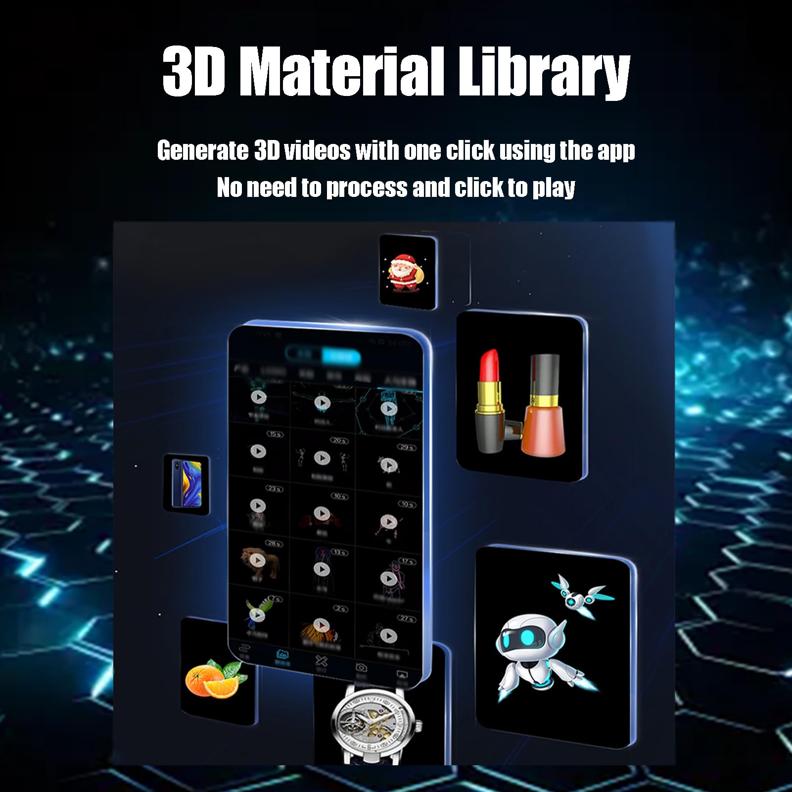 3D Hologram Fan - 7 Inch Desktop Holographic Display with 1400x80dpi Resolution & 80 LED Beads - 3D Holographic Projector for Trade Shows, Retail Displays, and Advertising - Perfect for Product Launches, Exhibitions, and Interactive Marketing
