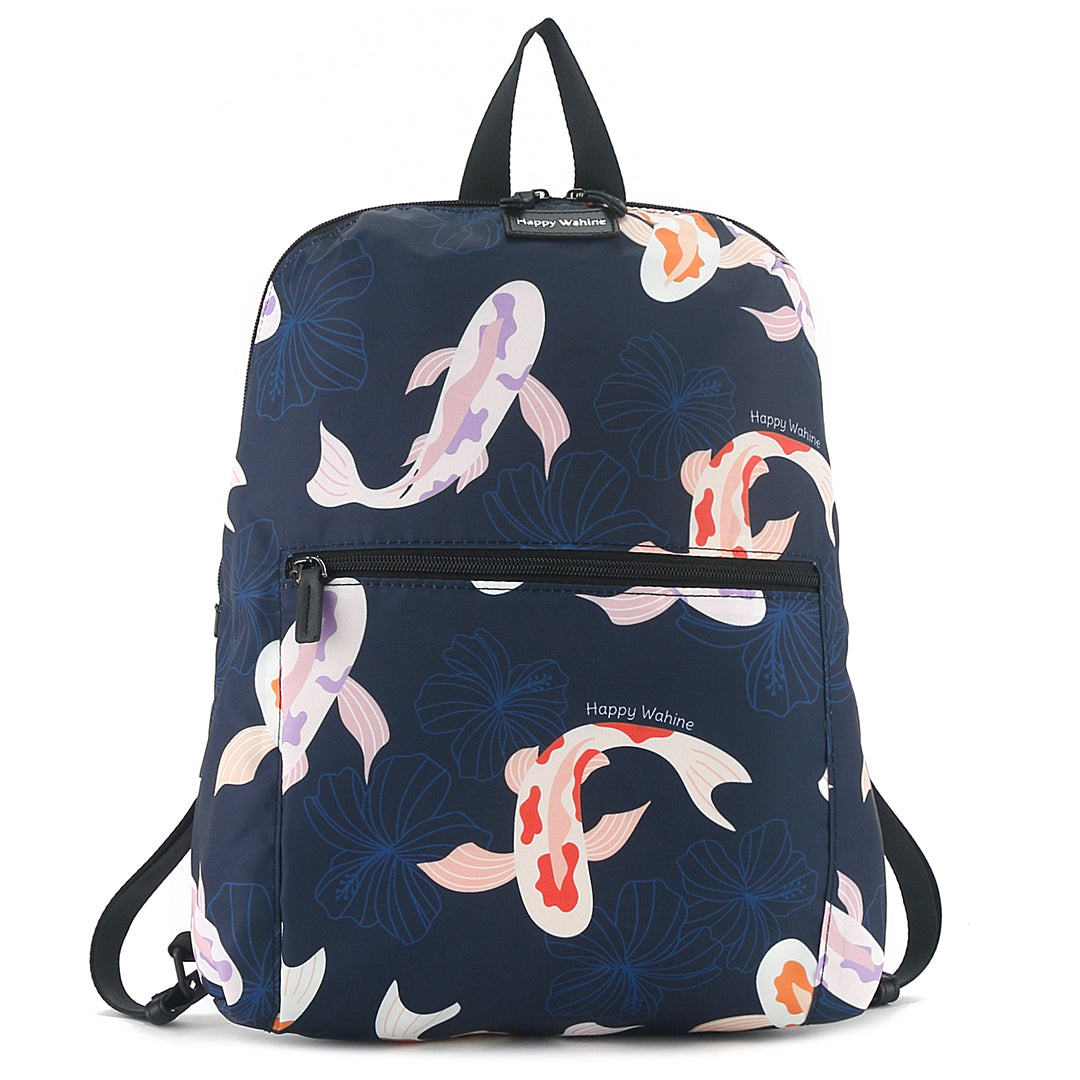 Kelly Koi Navy Backpack - Stylish & Durable School, Travel & Work Bag for Men & Women | Perfect for College, Commuting & Outdoor Adventures