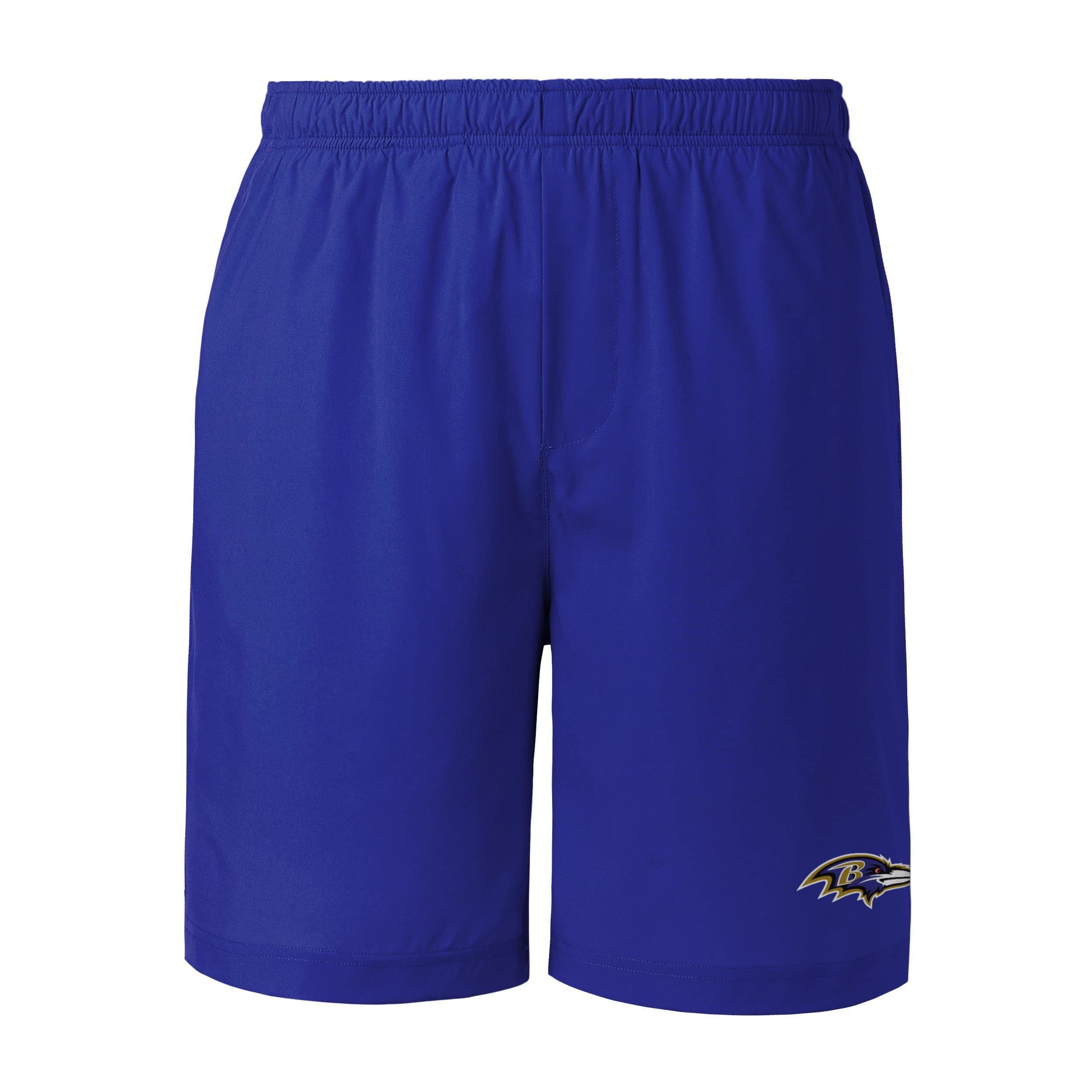 FOCO Baltimore Ravens NFL Men's Solid Woven Athletic Shorts - Medium Size for Football Fans, Game Day Outfits & Casual Wear