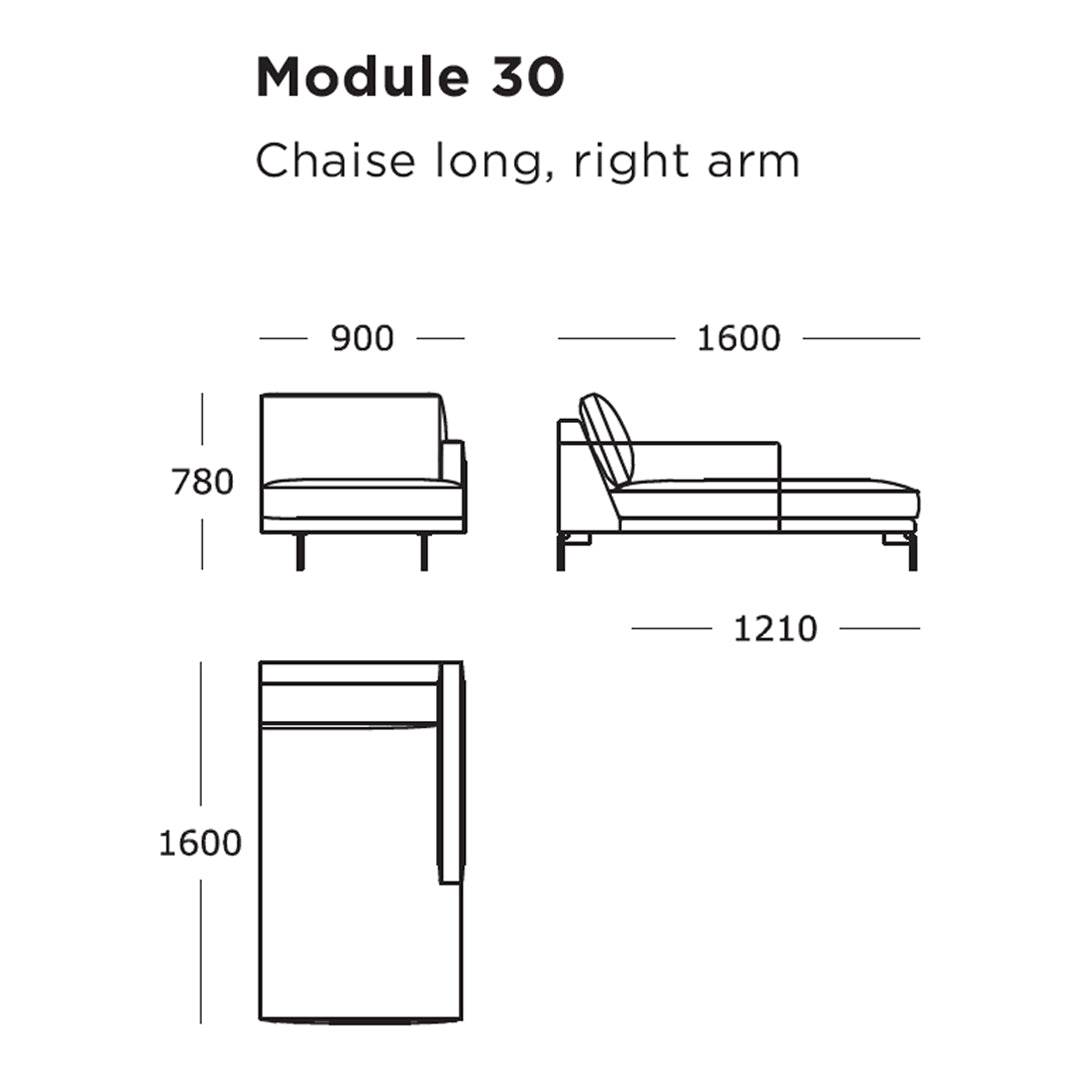 Modular Sofa Set - Edge V1 Contemporary Sectional Couch with 25 & 32 Inch Modules for Living Room, Lounge & Office Spaces