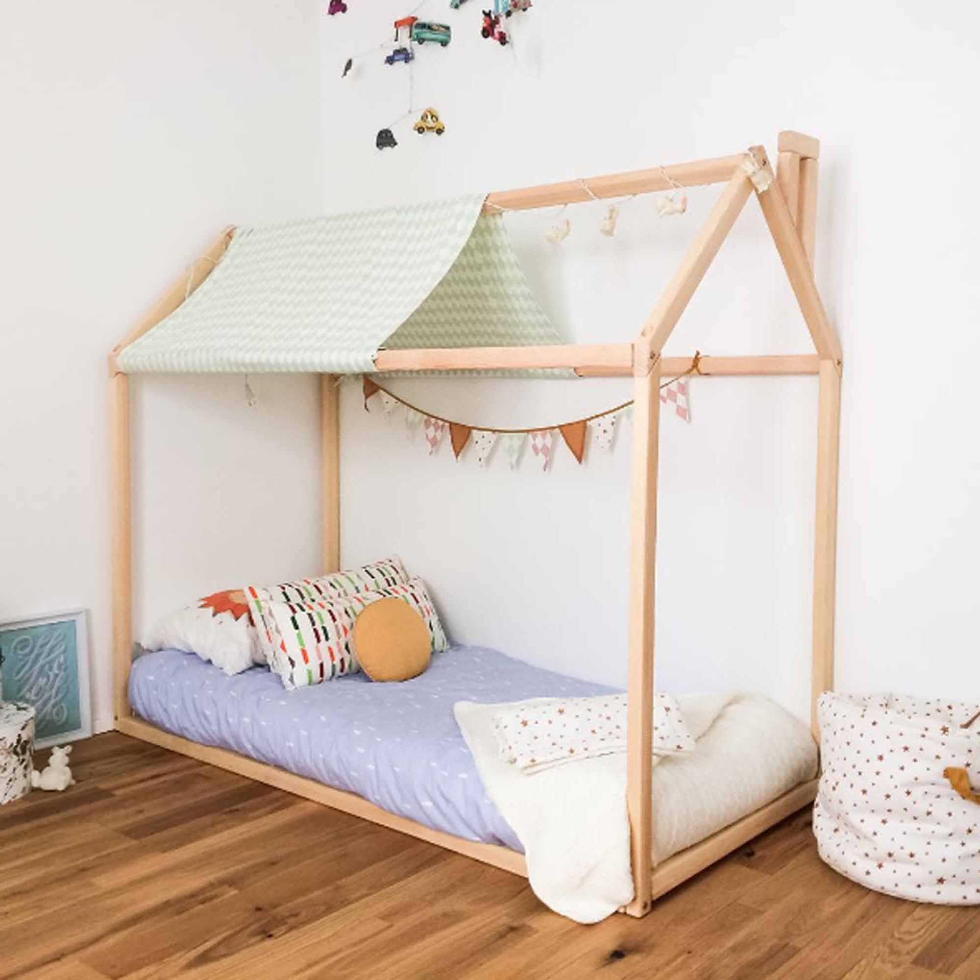Montessori Floor House Bed for Toddlers - Twin Size 39x75