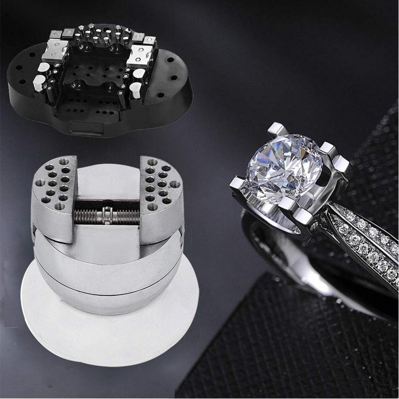 Professional Jewelry Engraving Vise Tool with Universal Rotation Base - Ball Vise Engraving Setting Block for Jewelry Making & Repair - Perfect for DIY Crafting, Watch Repair, and Metal Engraving Projects