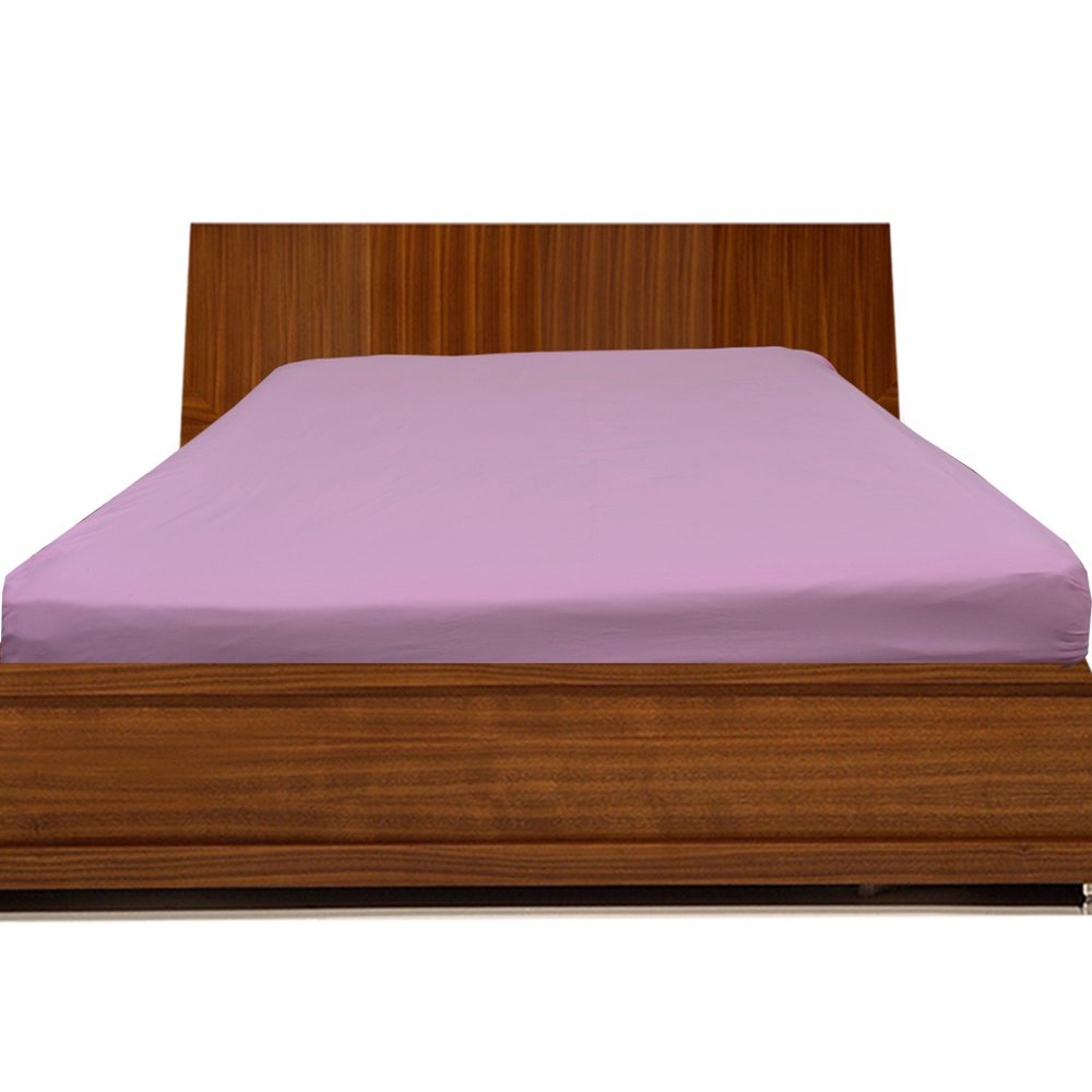 BudgetLinen 100% Egyptian Cotton Fitted Sheet - 500 Thread Count Luxury (Pink, Olympic Queen, 12