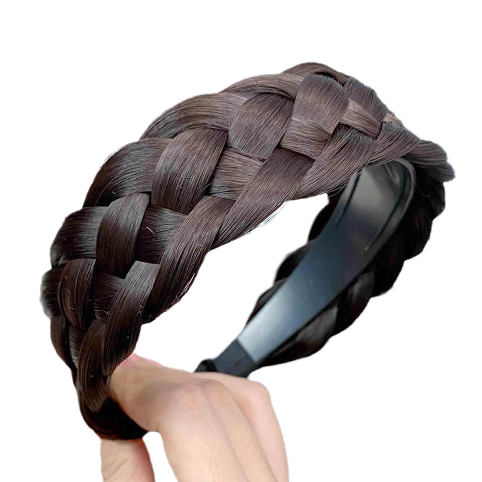 Bohemian Braid Wig Twist Headband - Thick Fishbone Braid Hair Hoop with Accessories for Women (Perfect for Festivals, Cosplay & Daily Styling)