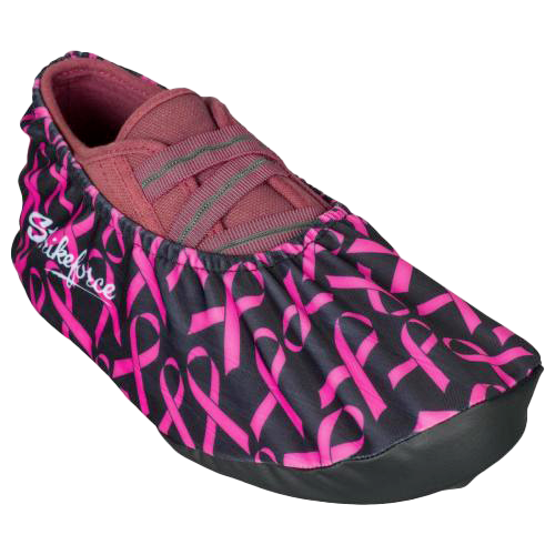 KR Strikeforce Flexx Shoe Covers with Pink Ribbons - Non-Slip Dance Sneaker Covers for Women - Perfect for Ballet, Jazz, and Dance Performances
